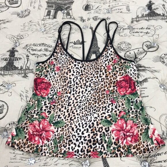 In Bloom by Jonquil Leopard&Floral Print Top - Picture 3 of 7